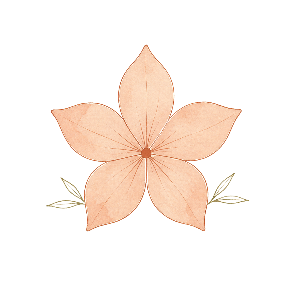 Ilustração da pétala-bússola